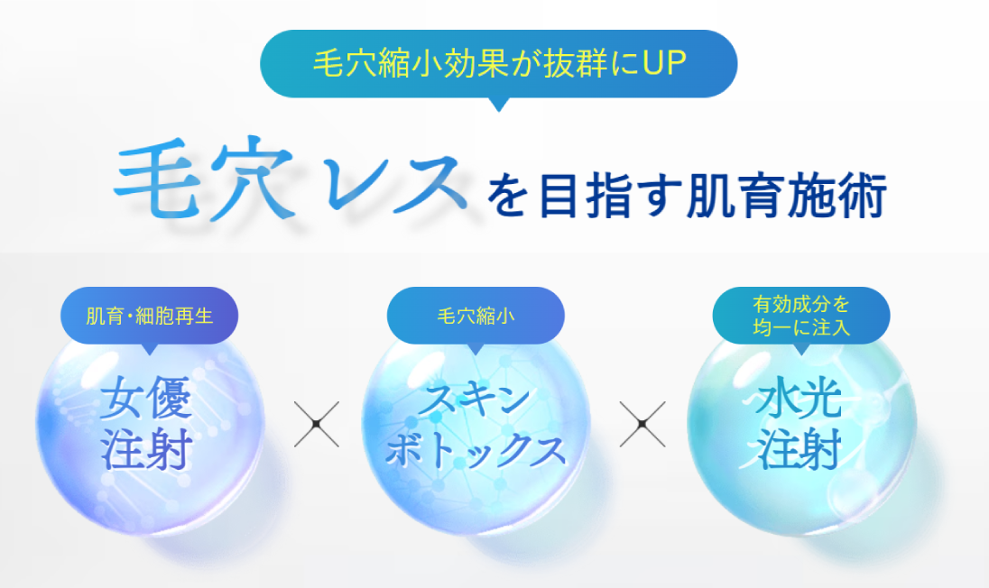 毛穴レスを目指す肌育施術